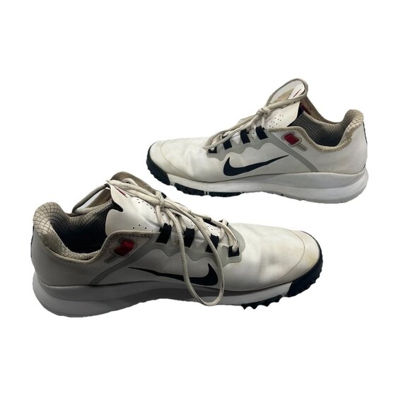 Nike Tiger Woods TW13 Men\'s 11.5 Golf Shoes 2012 White Red Rare 532622-100 main image 6